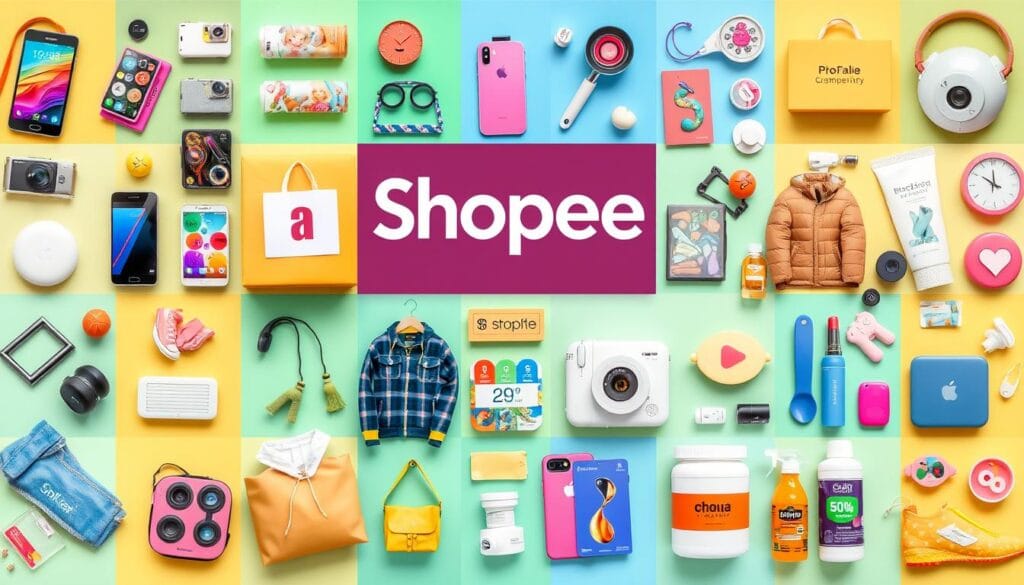 análise de produtos populares na Shopee