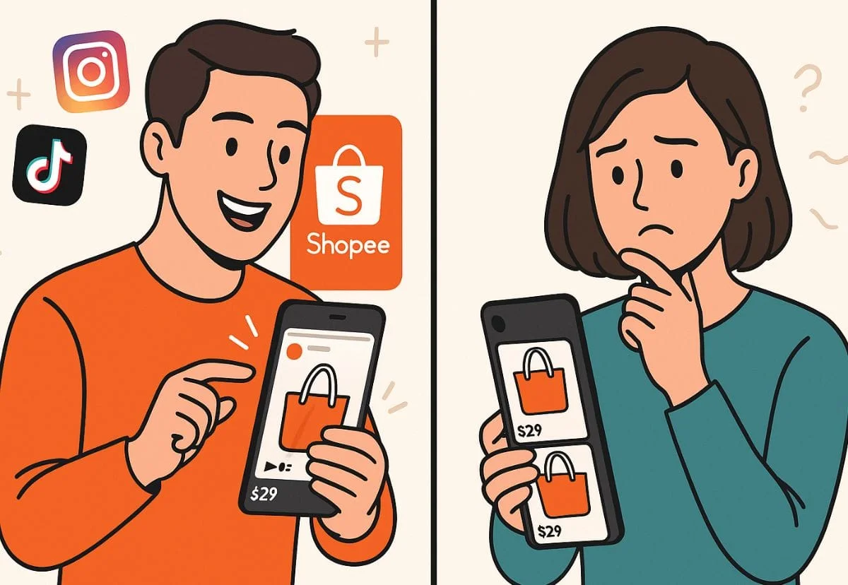 Prós e contras de usar vídeos da Shopee em 2025 para afiliados e revendedores